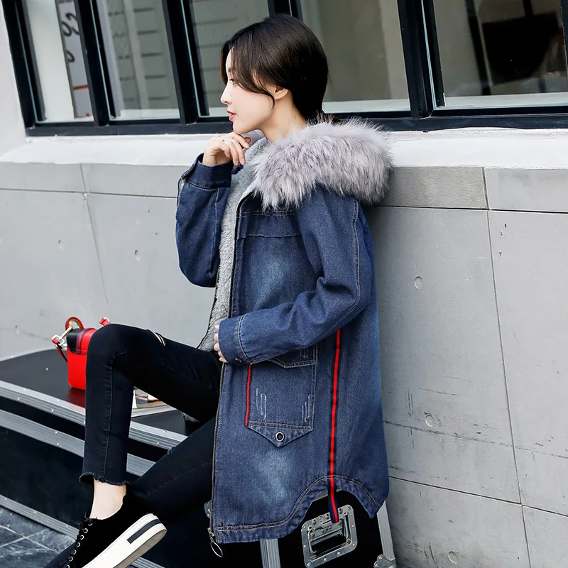 Женская ветровка синяя хлопковая с капюшоном на весну и осень|denim jackets ladies|bomber