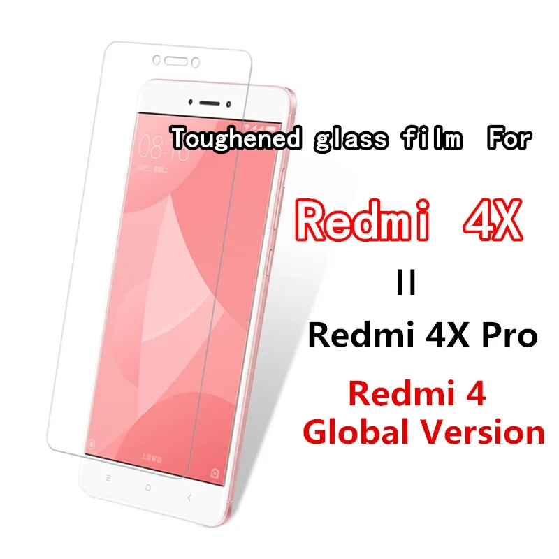 2 шт. Стекло для Xiaomi Redmi 4X4 X Экран защита смартфона защитный с уровнем твердости 9 H
