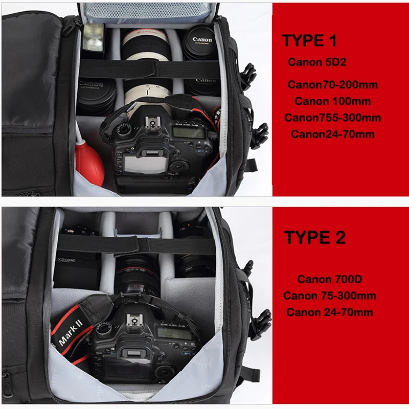 Сумка Jealiot для фотоаппарата Dslr рюкзак ноутбука универсальная большая емкость