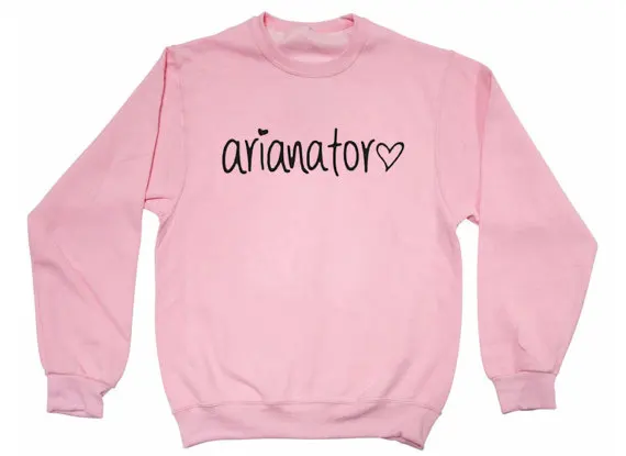 

Ariantor Ariana Fan Baby Pink Sweatshirt long sleeve casual tops high quality pink sweatshirt girls fashion sweatshirt drop ship