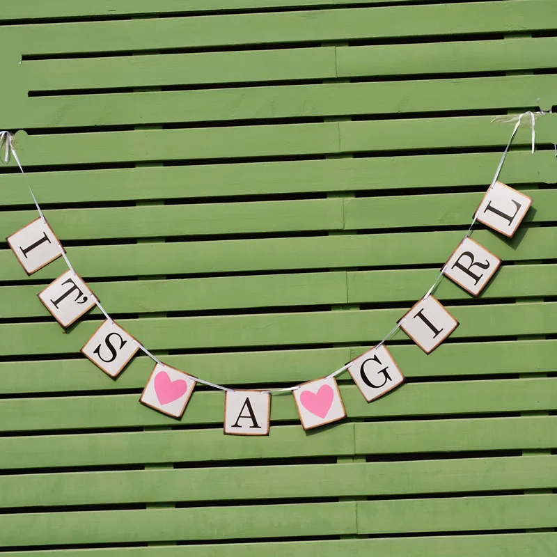 Бумажный баннер для детского душа гирлянды украшение его мальчик и девочка | Дом