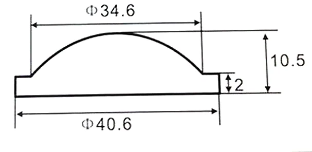 Комплект из 2 предметов, 18, 20, 22, 23-25 28 мм 29, маленького размера, круглой формы с диаметром 32 мм 34 36 37,5 42-45 47,5 50 мм полиметилметакрилатные линзы Q5 T6 L2 зум масштабируемый светодиодный фонарик налобный фонарь - Цвет: 40.6mm