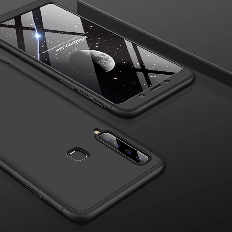 1000 шт 360 градусов полное покрытие для samsung Galaxy A9 Star Lite A8 плюс A6 J4 J6 J2 Pro J3 J5 J7 J8 Жесткий ПК 3 в 1 чехол для телефона