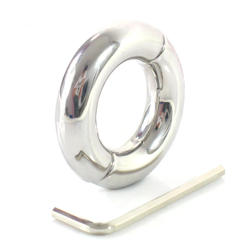 

Male penis ring stainless steel scrotum bondage weight ball stretcher cockring cock rings adult sex toys for men on the dick