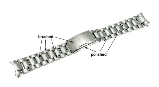 Популярный браслет из нержавеющей стали с загнутым концом 18 мм 20 22 24 мм|curved end|watch