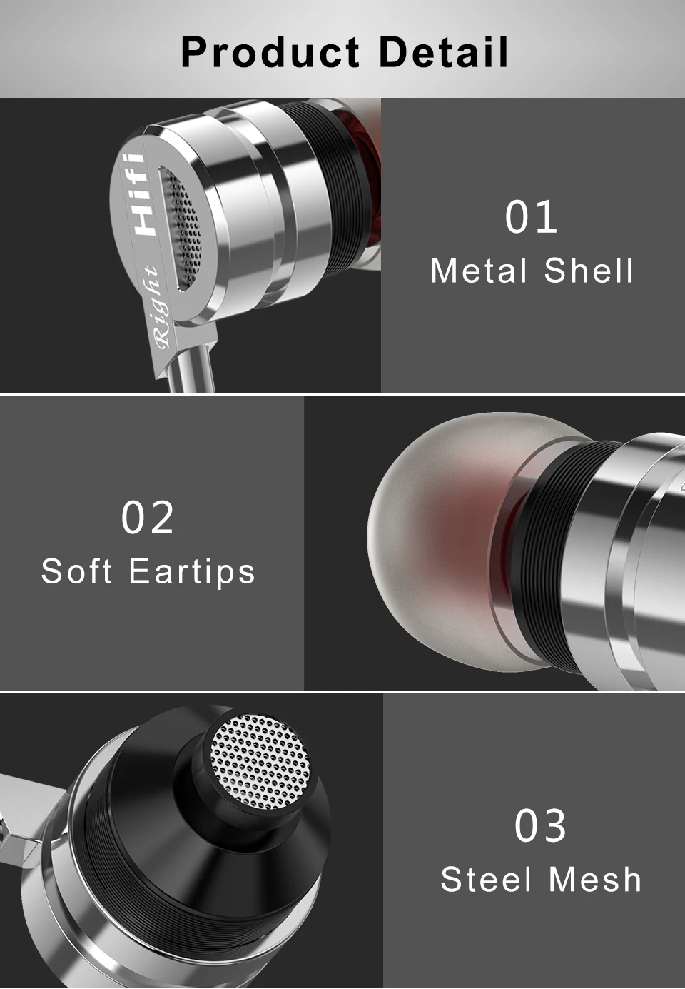 Professional Metal Earphone MK6 Hifi Headset with Microphone Stereo Earbuds for Mobile Phone Samsung Xiaomi fone de ouvido