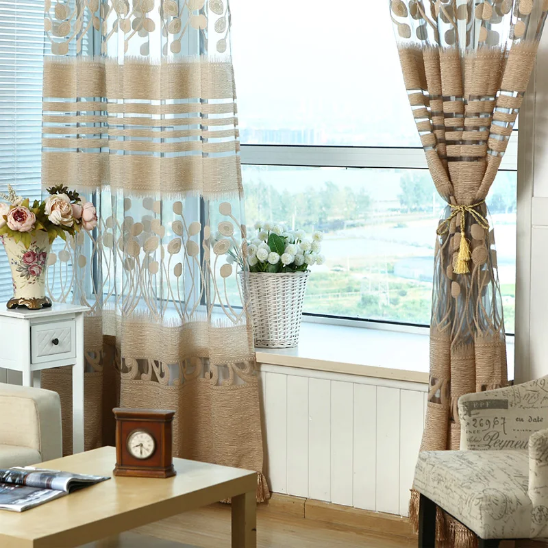 Вышитые на заказ прозрачные тюлевые шторы для гостиной оконные спальни кухни