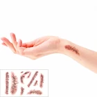 SHNAPIGN 25 стилей временной татуировки боди арт, милые раны дизайн, наклейка для татуировки Flash держать 3-5 дней Водонепроницаемый 21*15 см