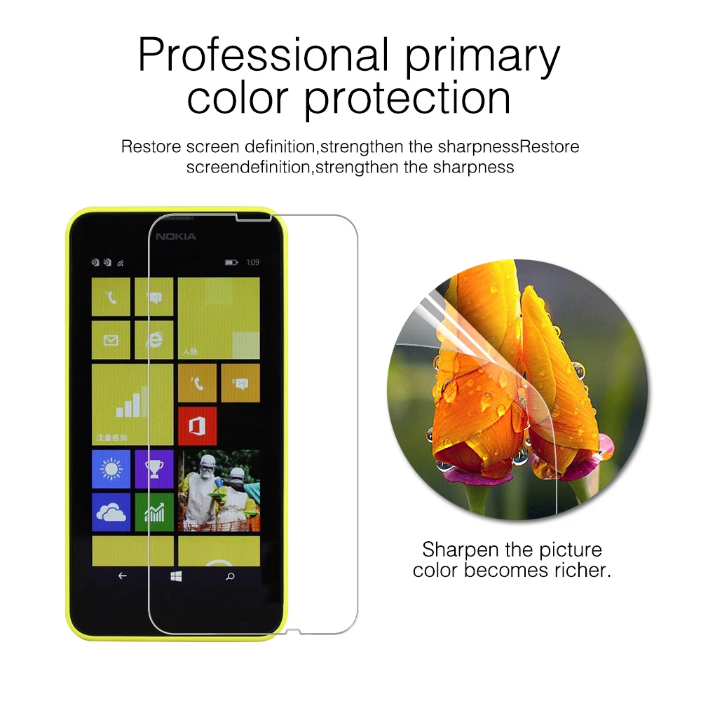 0.3 мм закаленное Стекло для Nokia Lumia 630 9 H жесткий 2.5D дуги края ультра тонкий Экран