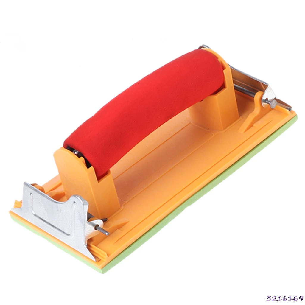 With Sponge Handle Держатель наждачной бумаги рамка для наждачной бумаги шлифовальный инструмент для полировки стен Деревообработка - Цвет: With Sponge Handle