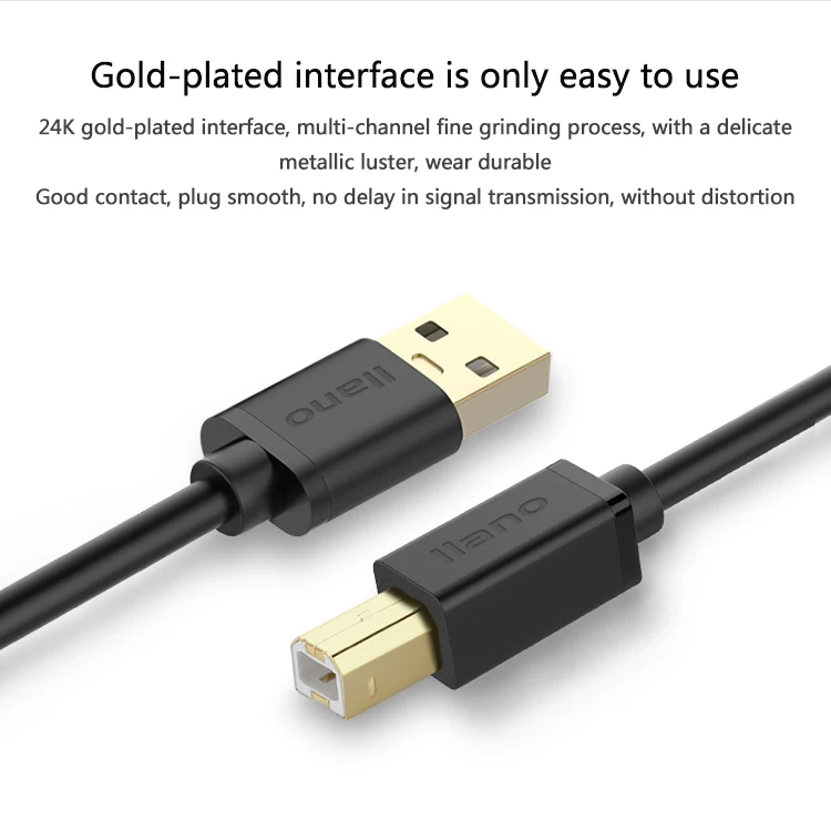 PIHEN usb кабель для принтера Камера сканера canon epson hp USB2.0 квадратный Порты и разъёмы
