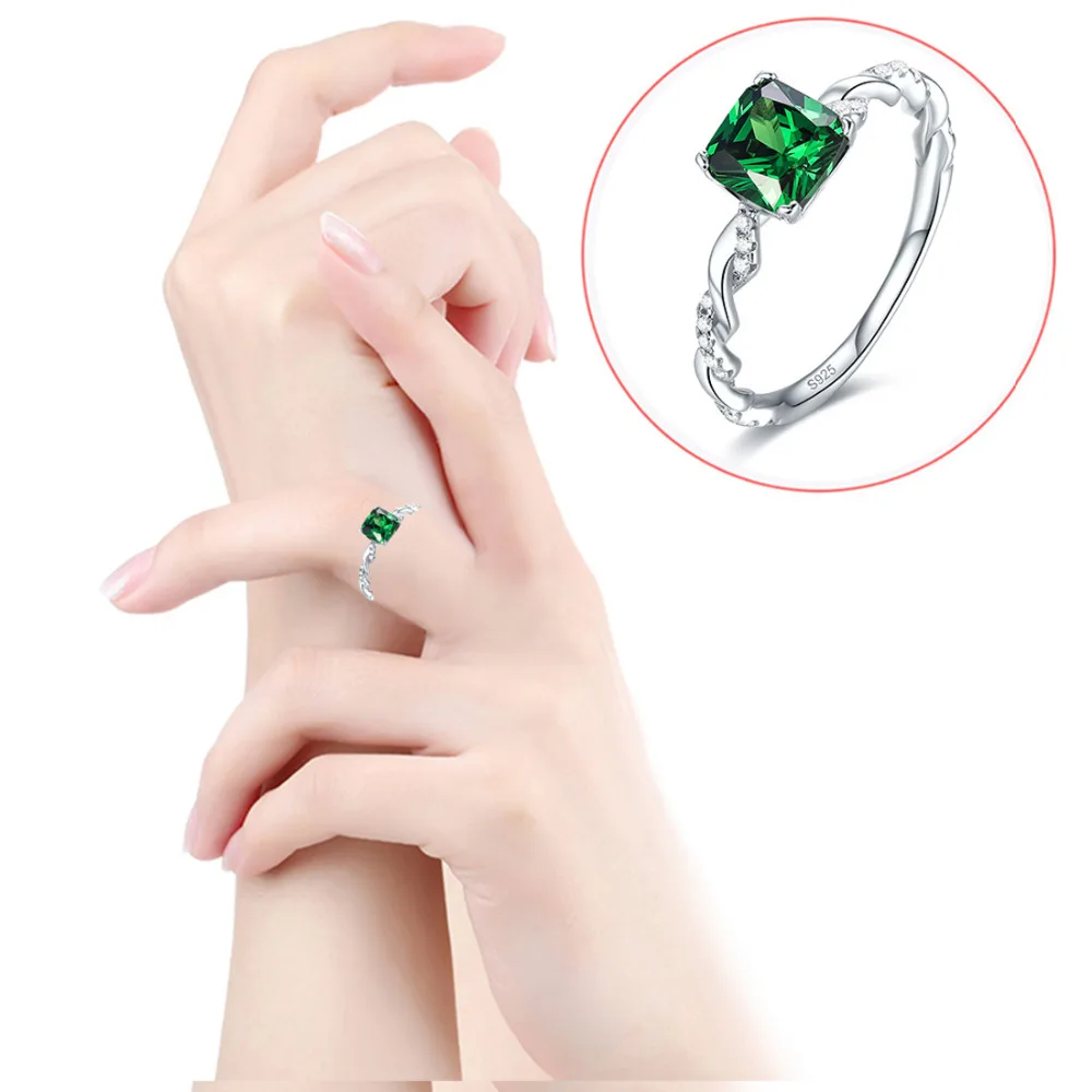 Женское кольцо из серебра 925 пробы с рубином и изумрудом|ring fashion|ring sizering size 6 |