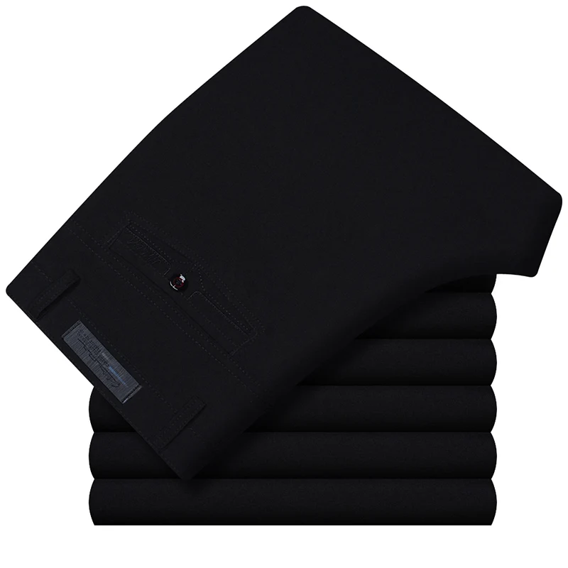 3610 Black Pants Летние льняные деловые повседневные брюки для мужчин, большие размеры, мужские формальные классические дышащие 9 цветов, тонкие офисные брюки для мужчин s - Цвет: 3610 Black Pants