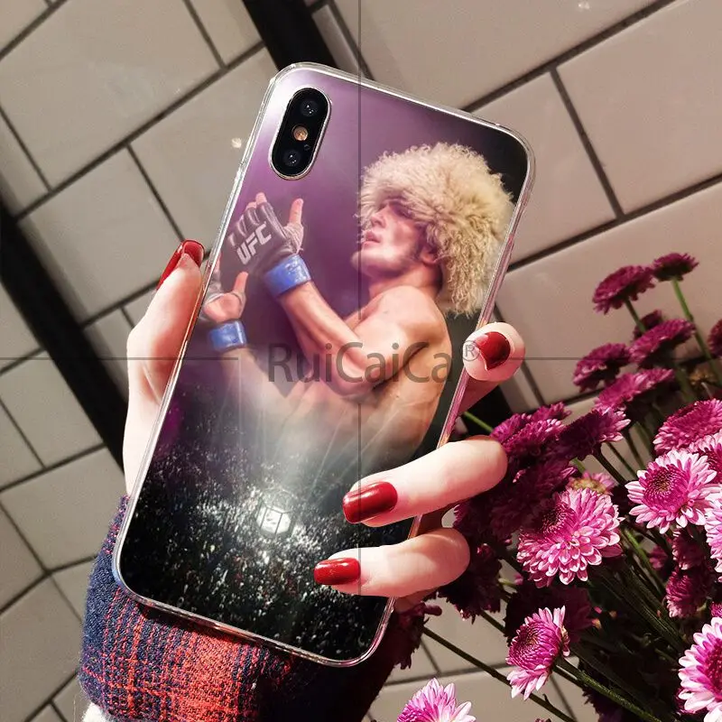 Ruicaica khabib nurmagomedov UFC Новый чехол для телефона Fundas Apple iPhone 8 7 6 6S Plus X XS MAX 5 5S SE XR