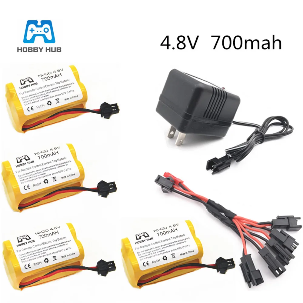 Hobby hub ni-cd 4 8 в 700 мАч аккумулятор с зарядным устройством 5 1 для управления