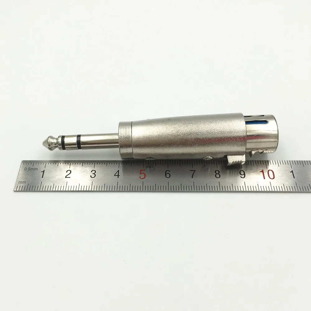 Металлический 3 контактный разъем XLR для штекера 1/4 &quot6 35 мм стерео штекер аудио