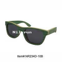 green different layered bamboo sunglasses