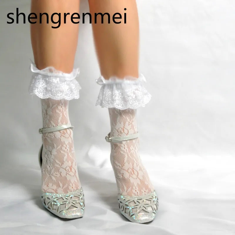 Shengenmei 2019 белые мягкие кружевные носки для девочек большие студентов