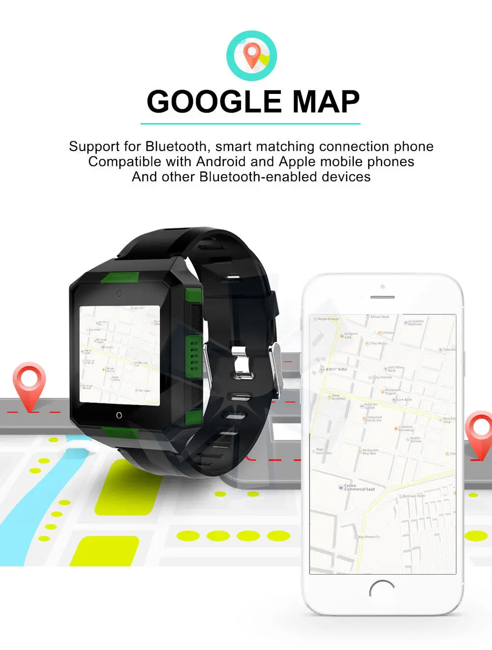 Смарт часы BT WiFi 4G беспроводные IP67 Android смарт телефон наручные с камерой DVR GPS