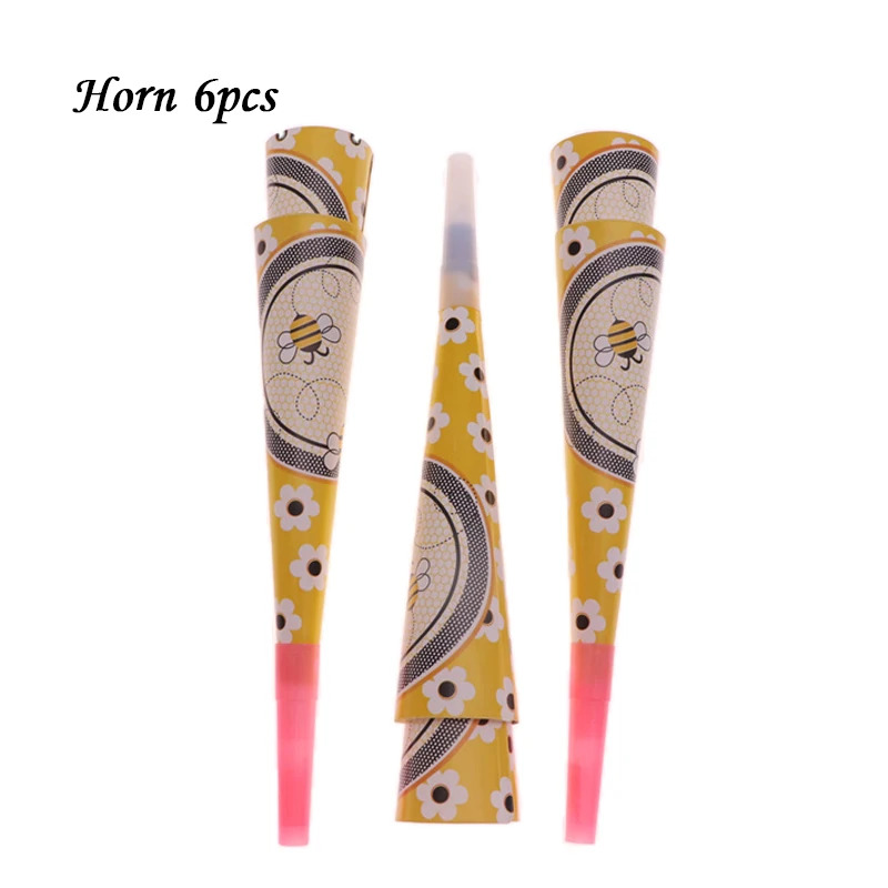 Horn6pcs 10 шт./лот тарелки пчела тема одноразовые С Днем Рождения Свадьба Рождество для ребенка душ украшения на Рамадан вечерние принадлежности - Цвет: Horn6pcs