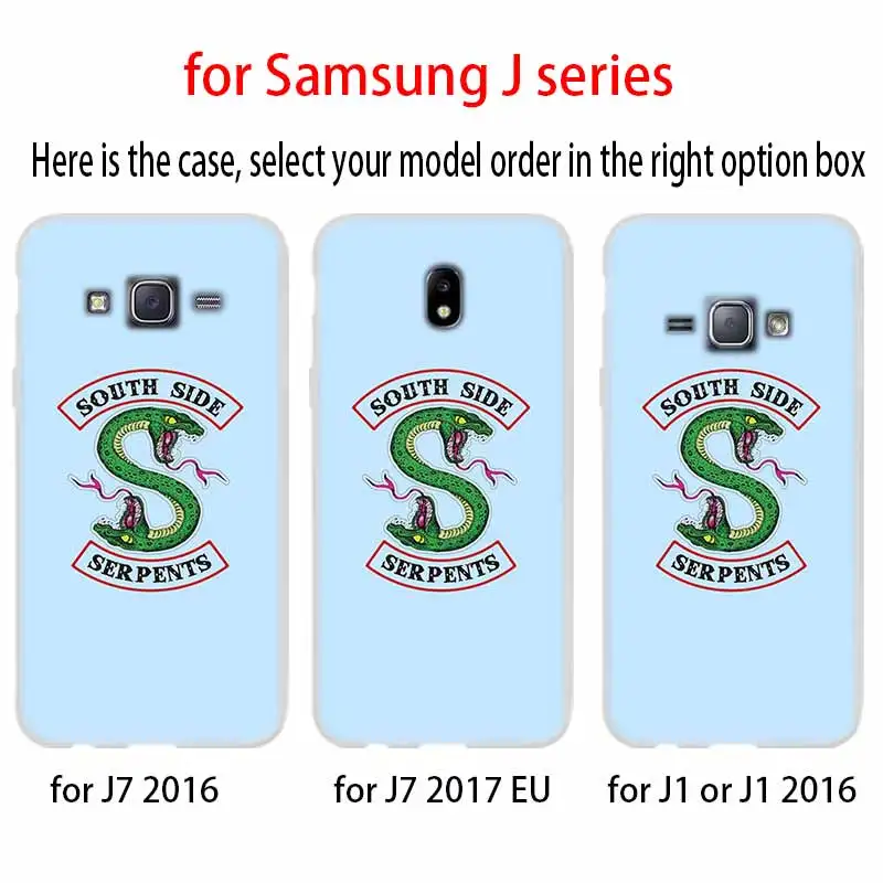 Чехол Riverdale South Side Serpents чехол из ТПУ для Samsung Galaxy J6 J8 J3 J5 J7 J4 J2 J1 Plus 2018 2016 2017 EU Prime