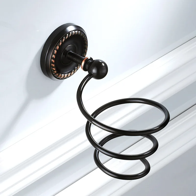 Бесплатная доставка черный бронзовый медный фен для ванной комнаты стойка