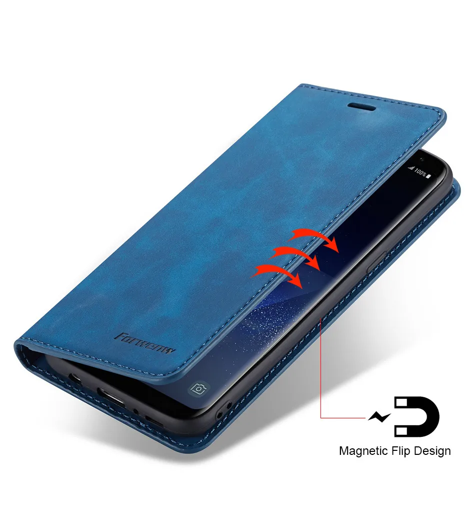 Чехол-книжка для samsung Galaxy S8 Plus, магнитный чехол для телефона, чехол для samsung S8, кожаный чехол-бумажник для samsung S 8 Plus, чехол