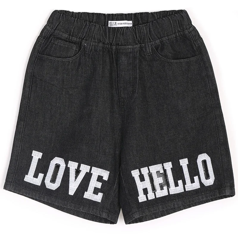 LEIJIJEANS Новое поступление летние свободные женские джинсовые шорты размера плюс с