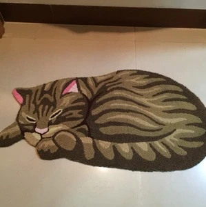 Высокое качество ручной работы Cat Форма моющиеся ковер для CAT коврик кошки