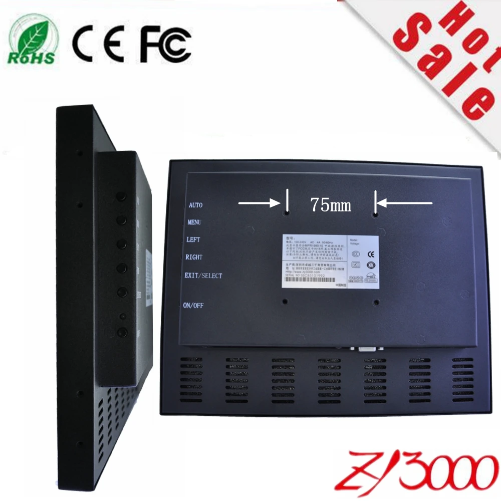 Новый 12-дюймовый 4:3 800*600 HDMI VGA dc12 v вход Открытая Рамка металлический корпус 4
