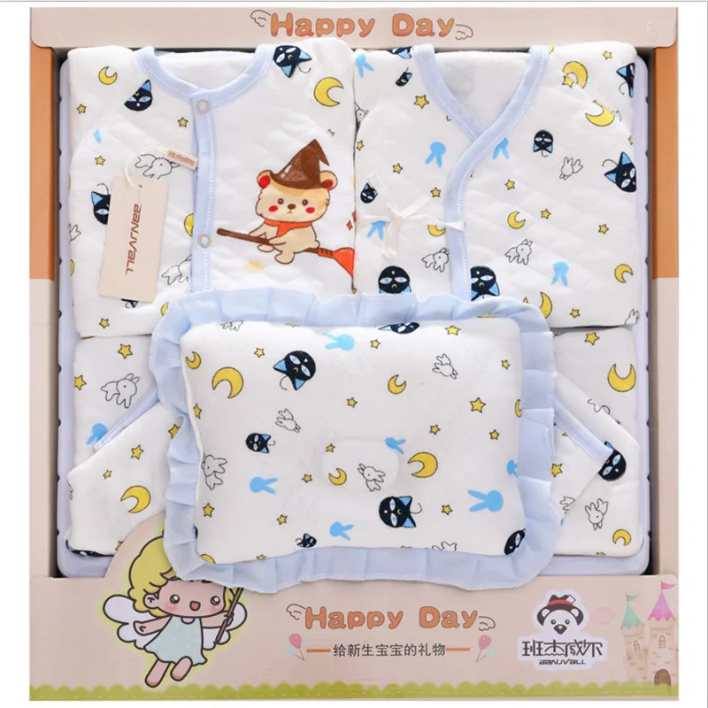 A style Blue Banjvall/одежда для малышей комплект одежды для новорожденных, комплекты нижнего белья из хлопка Подарочный комплект для малышей на осень и зиму, 14 предметов и 19 предметов - Цвет: A style Blue