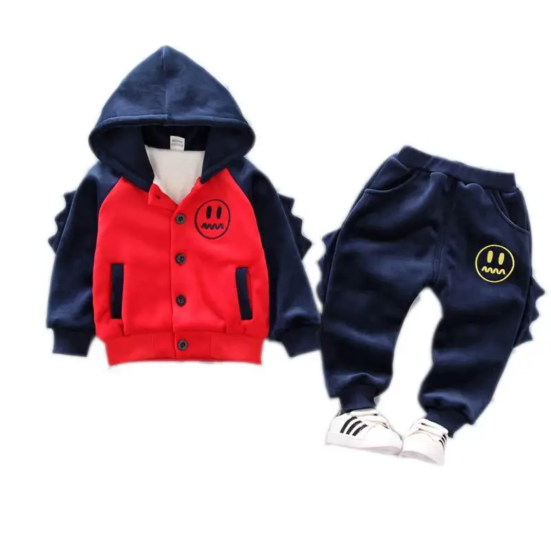 Комплект из 2 предметов для маленьких мальчиков и девочек теплая кофта штаны на