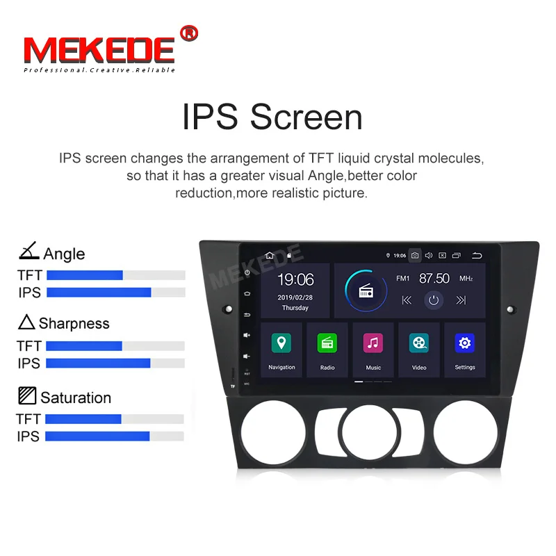 MEKEDE Android 9.0 9inch IPS DSP автомобильный мультимедийный DVD-плеер для BMW E90 E91 E92 E93 GPS-навигации аудио видео Wi-Fi BT головное устройство.