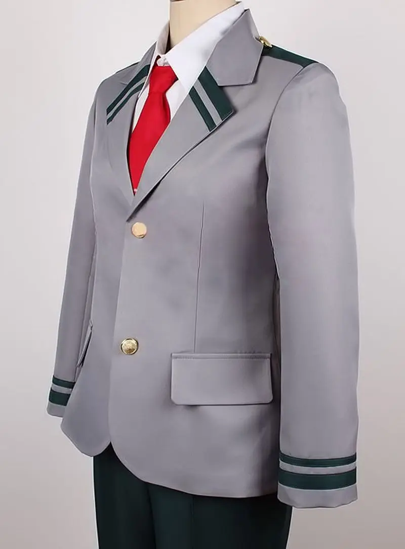Boku без герой Академии Midoriya Izuku Bakugou Katsuki серый мой школьная Униформа Косплэй