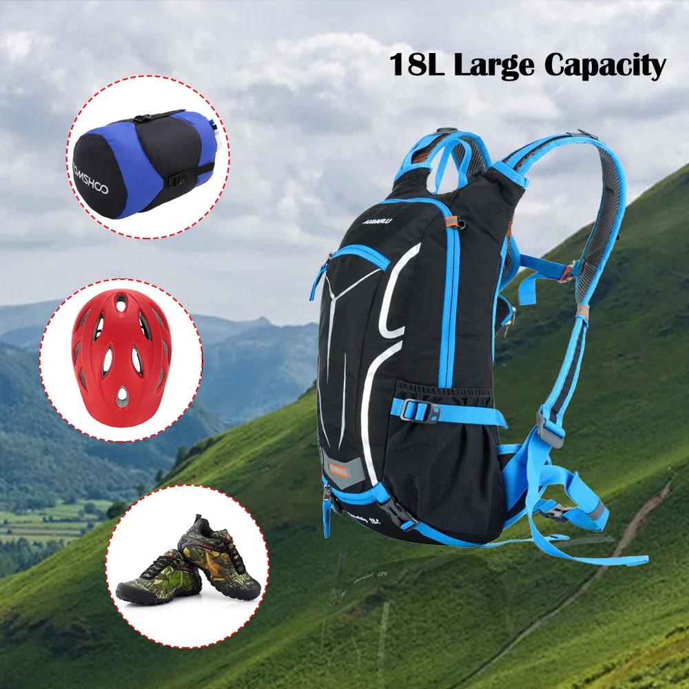 Lixada 18L Водонепроницаемая велосипедная сумка MTB велосипедный рюкзак с дождевиком дышащий альпинистский походный велосипедный гидратационный рюкзак