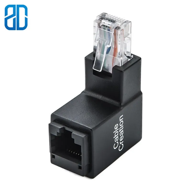 Ethernet-адаптер Cat5e/Cat6 под углом 90 градусов и 270 RJ45/ 8P8C |