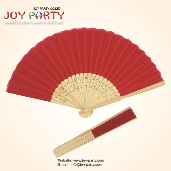 

10 pcs/lot 21cm Red Silk Hand Fan,Fabric Fan, Chinese Craft Fan,Wedding Christmas Party DIY Favor