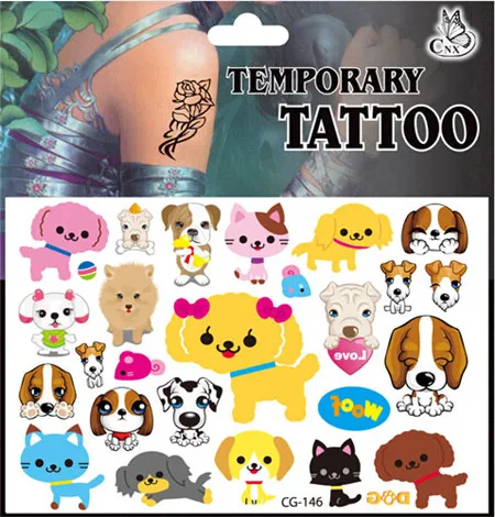 4 шт. временные тату-наклейки с собакой котом | Дом и сад