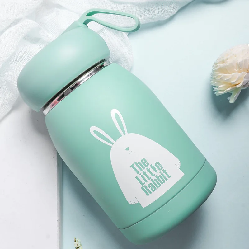 Mini Cute 300ML 304 Stainless Steel Thermos Cup Portable Big Coffee Milk Water Home Kitchen Drink Cup|Вакуумные фляги и
