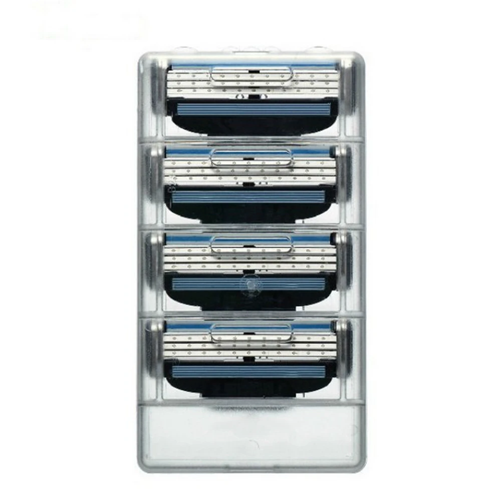4pcs 3 Layers Men's shaving razor blades for men Razors Replacement Blades Male Manual | Красота и здоровье