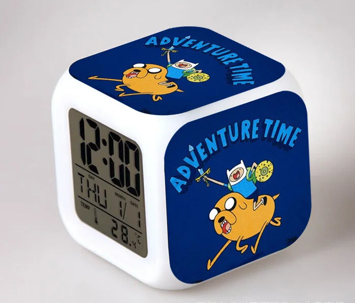 11 Горячая мультфильм reloj Цифровой де led Цвет ido 7 цветов флэш меняющие игрушки Детский будильник спальня ночные световые часы - Цвет: 11