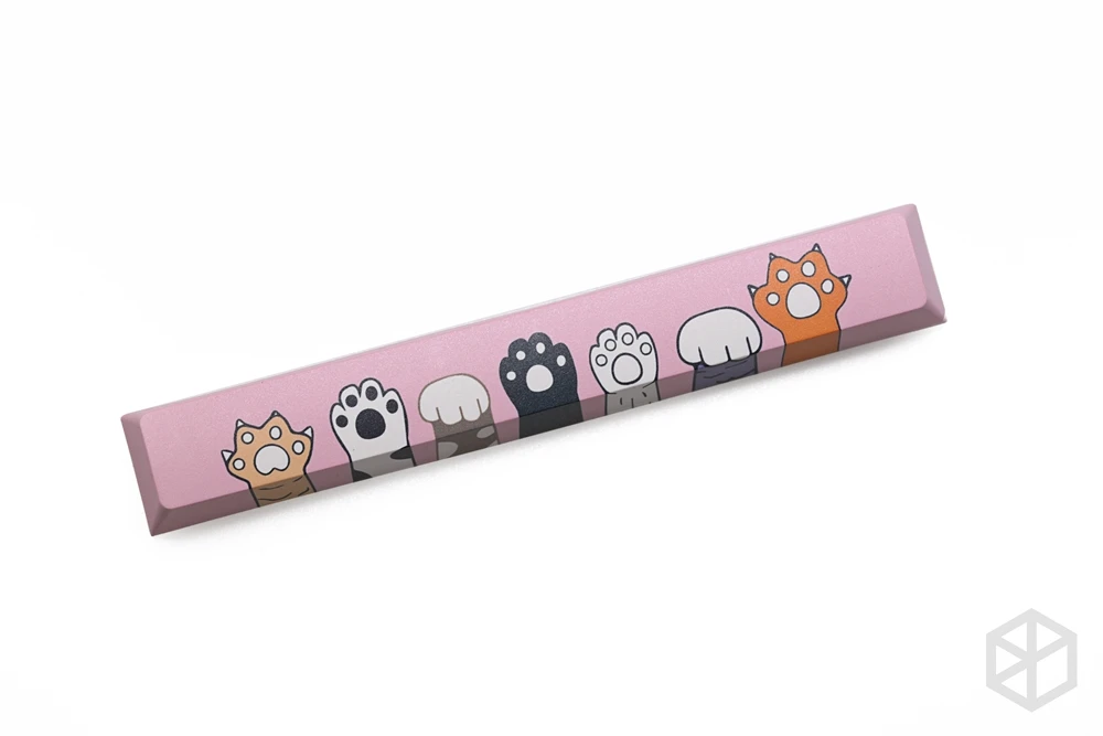 Spacebar cat Padx1 Новинка повторяющийся краситель субкровать брелки пробел pbt пользовательские механическая клавиатура ЭКГ свинья собака кошка лапа Единорог живопись чернил слива - Цвет: Spacebar cat Padx1