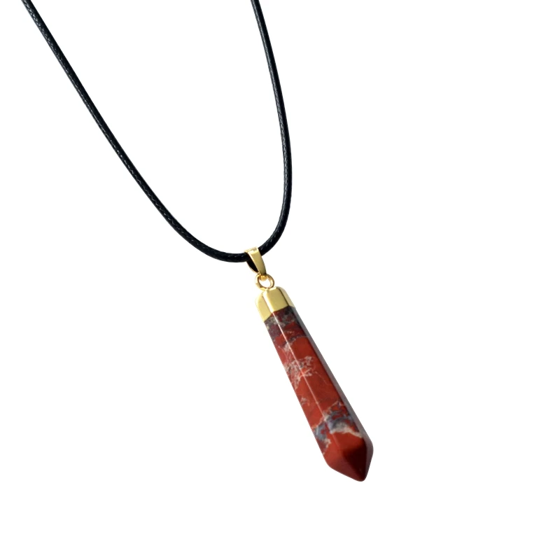 Подвески из натурального камня Золотая Кепка с кристаллом ожерелье подвеской