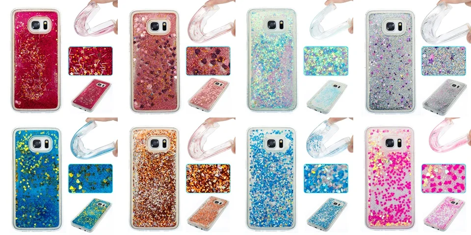 Жидкий Блестящий песок любящее сердце задняя крышка ТПУ чехол для телефона Samsung