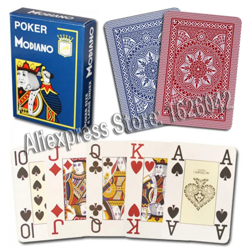 XF Modiano итальянская игра в покер игральные карты Red Poker Jumbo Index одна карта колода 100%