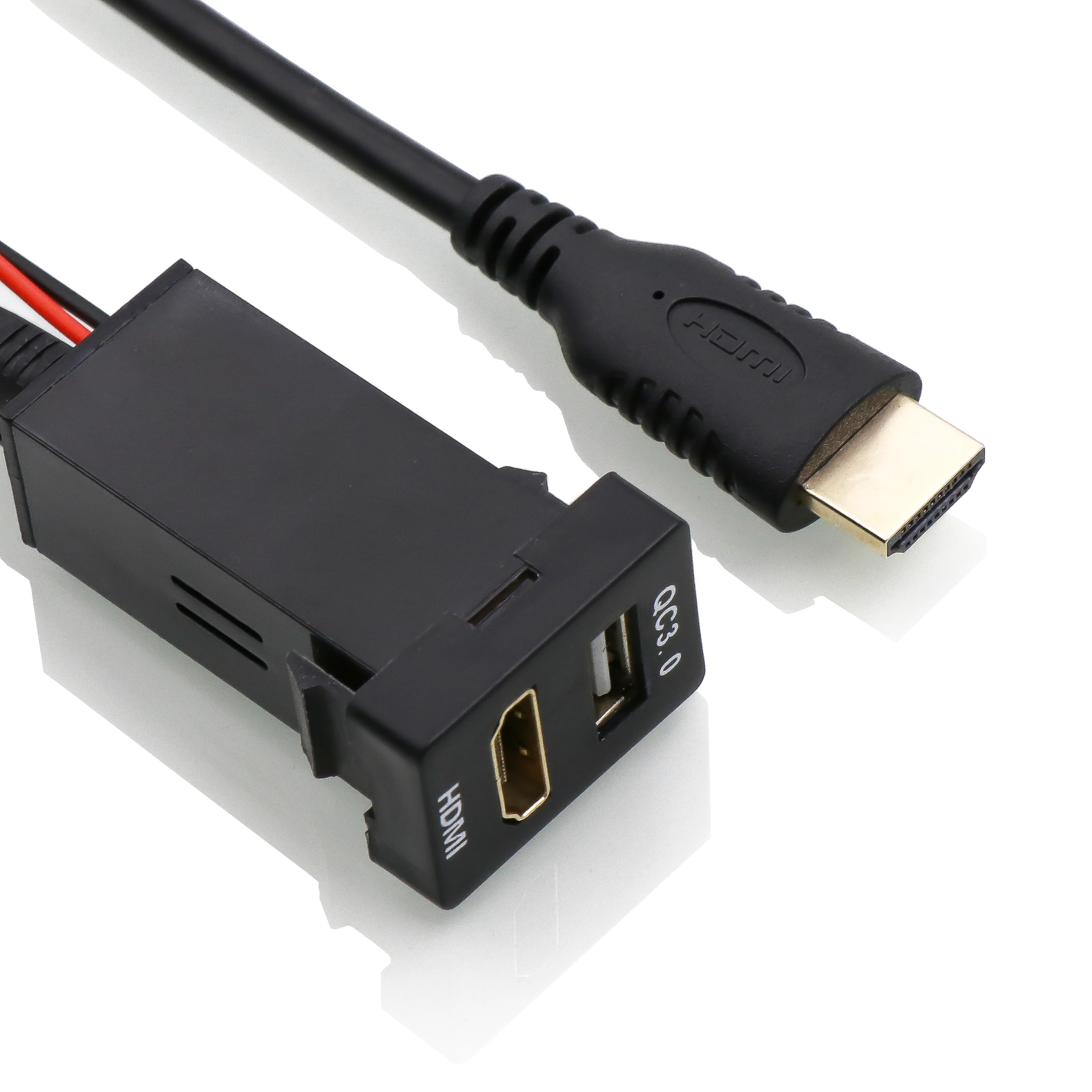 Автомобильное быстрое зарядное устройство USB QC3.0 с разъемом HDMI для TOYOTA Camry Corolla Yaris