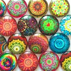 Стеклянный кабошон ZEROUP, смешанные узоры, круглая фотография, подходит для камеи, базовые принадлежности для ювелирных изделий, аксессуары