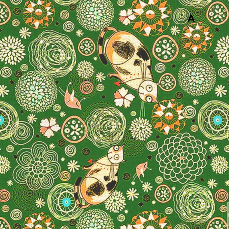 Окрашенная вручную ткань из хлопка и льна для рукоделия шитье Квилтинг женское