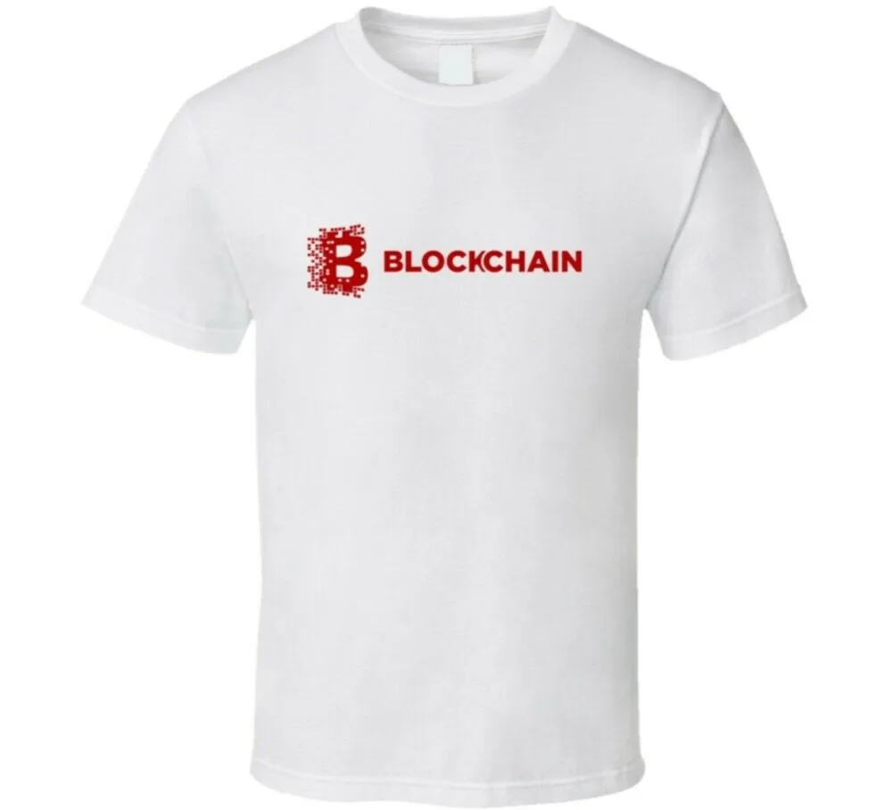 Забавная футболка с логотипом Blockchain Crypto оптовая продажа 2019 брендовая одежда в