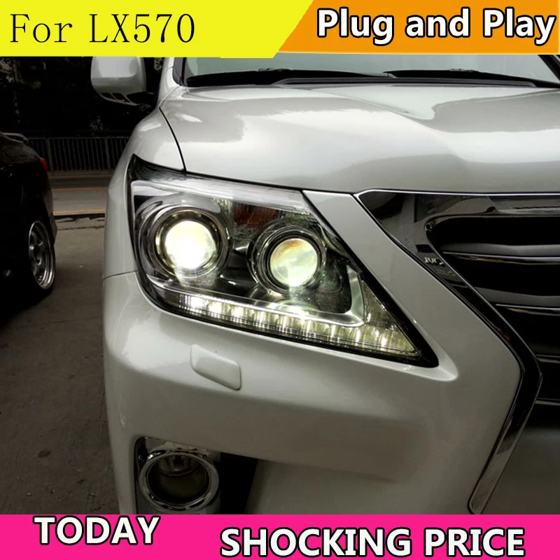 Doxa автомобилей головной светильник для Lexuz LX570 s 2012 2014 светодиодный led drl H7